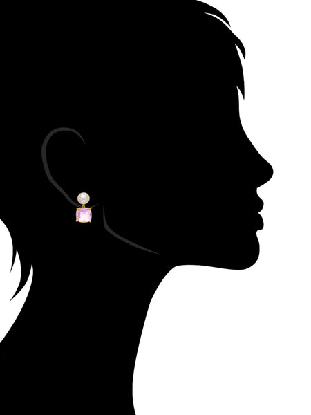 Pearl + Pink Drop Earring