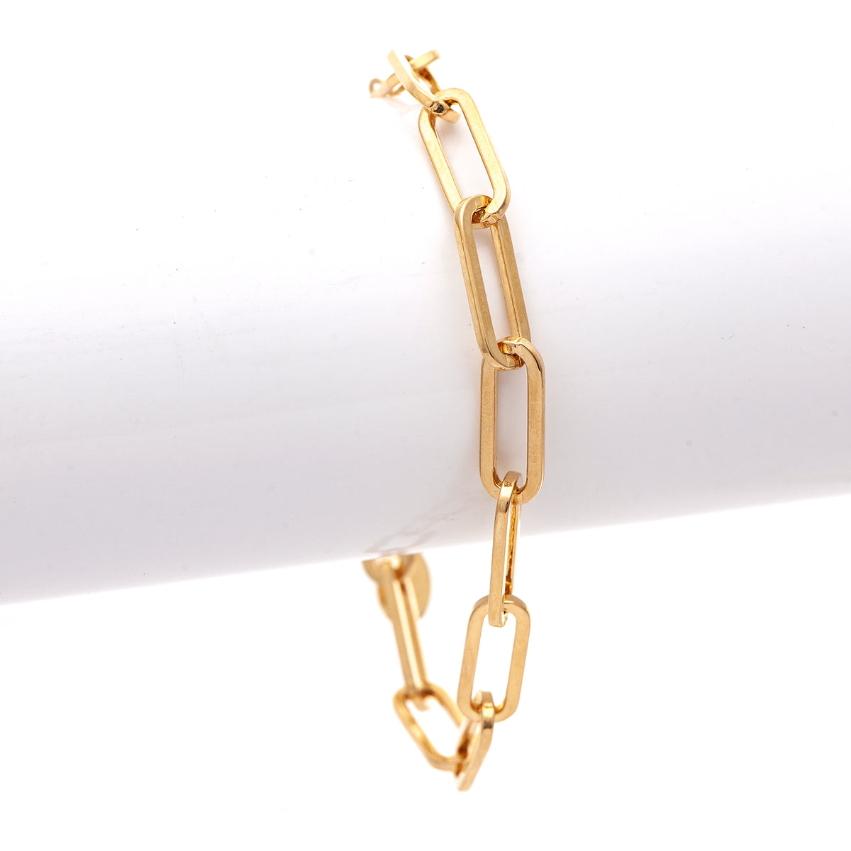 Madison Paper Clip Chain Bracelet with Moon and Star Charms from RIVA New  York