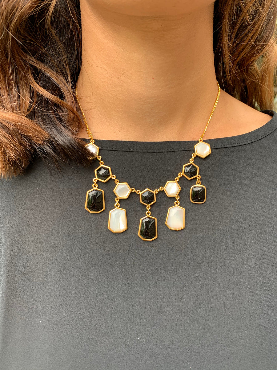 TON for yo】Onyx pearl mix necklace | www.kinderpartys.at