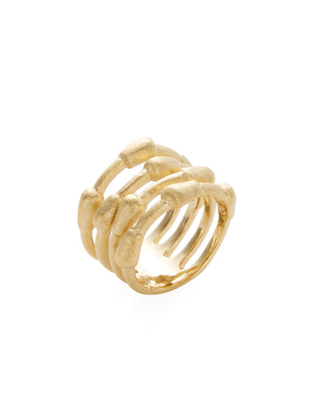 Satin Bamboo Wide Band Ring - Closeout