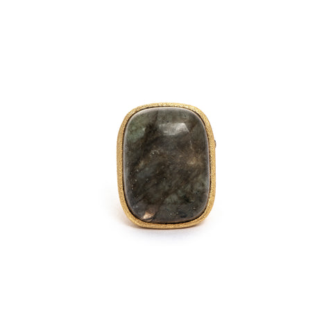 Labradorite Cocktail Ring + Side Accent - Closeout