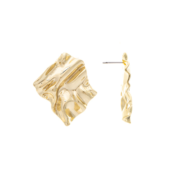 Polished Wavy Statement Earring