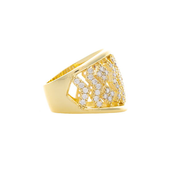 CZ Open Band Statement Ring