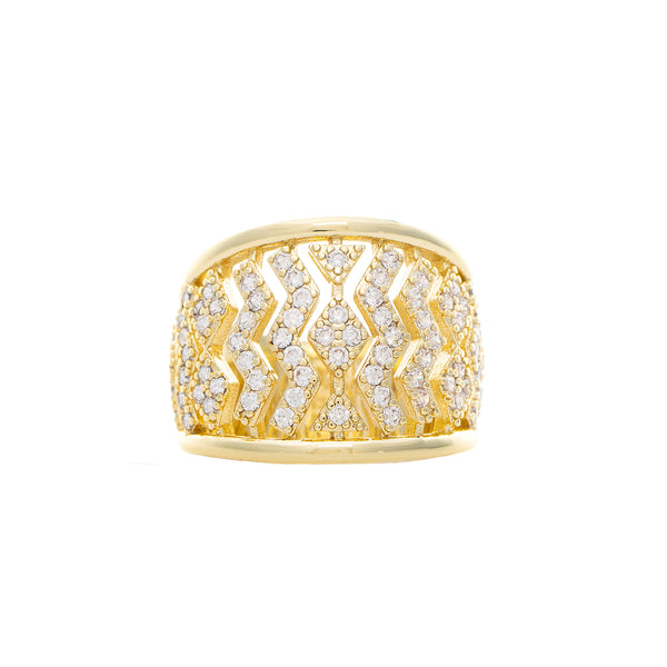 CZ Open Band Statement Ring