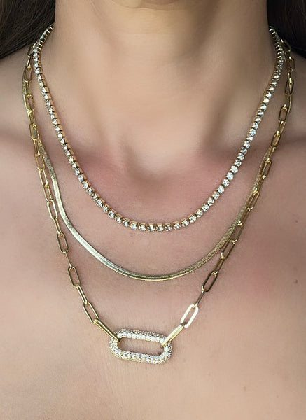 Layered Statement Necklace Trio
