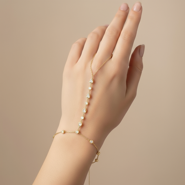 Hand Chain with CZ detail