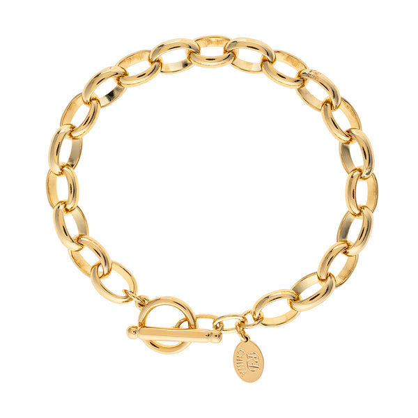 Polished Rolo Link Toggle Bracelet