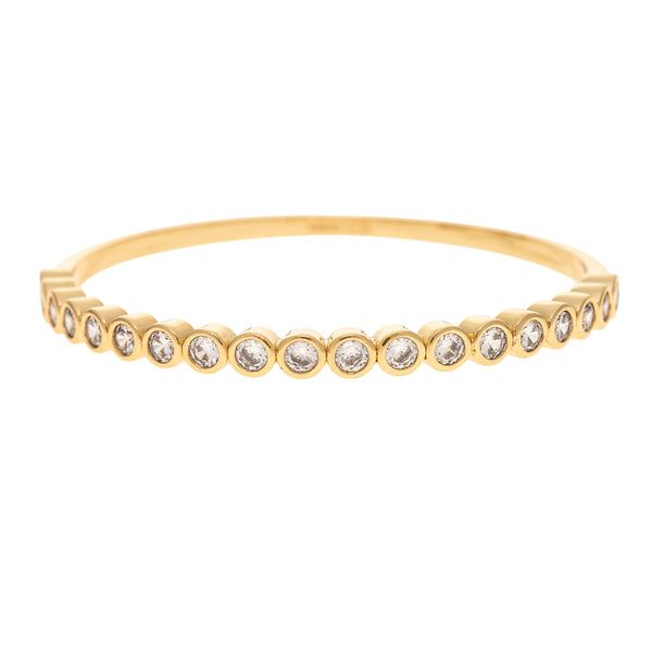 Bezel Set CZ Bangle Bracelet