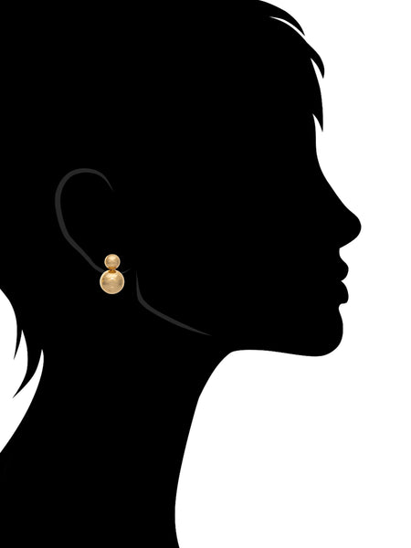 Polished Double Bubble Drop Earrings