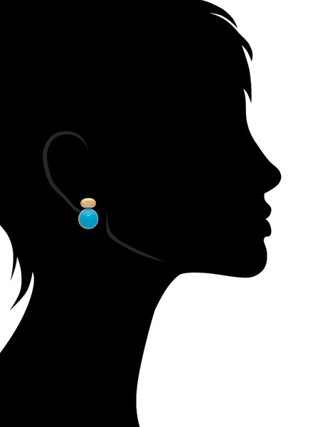 Turquoise Bubble Drop Earrings