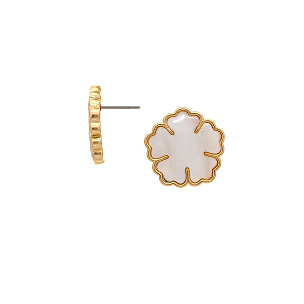 Mother of Pearl Flower Studs