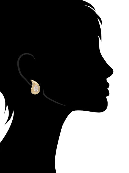Polished Teardrop Stud Earrings