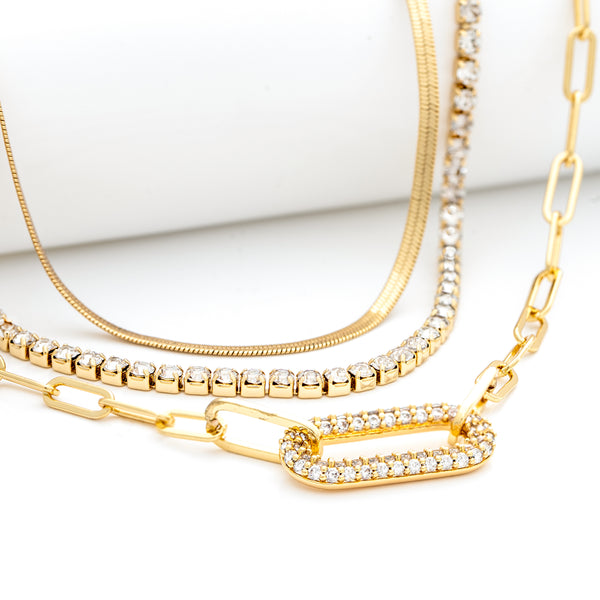Layered Statement Necklace Trio
