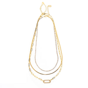 Layered Statement Necklace Trio