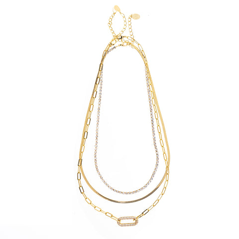 Layered Statement Necklace Trio