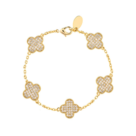 Pavé Flower Station Bracelet