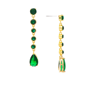 Emerald Dangling Drop Earrings