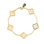 Mother of Pearl Flower Station Bracelet