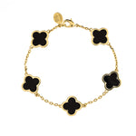 Onyx Flower Station Bracelet