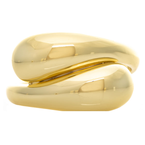Polished Bypass Cuff Bracelet