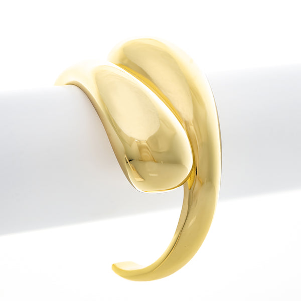 Polished Bypass Cuff Bracelet