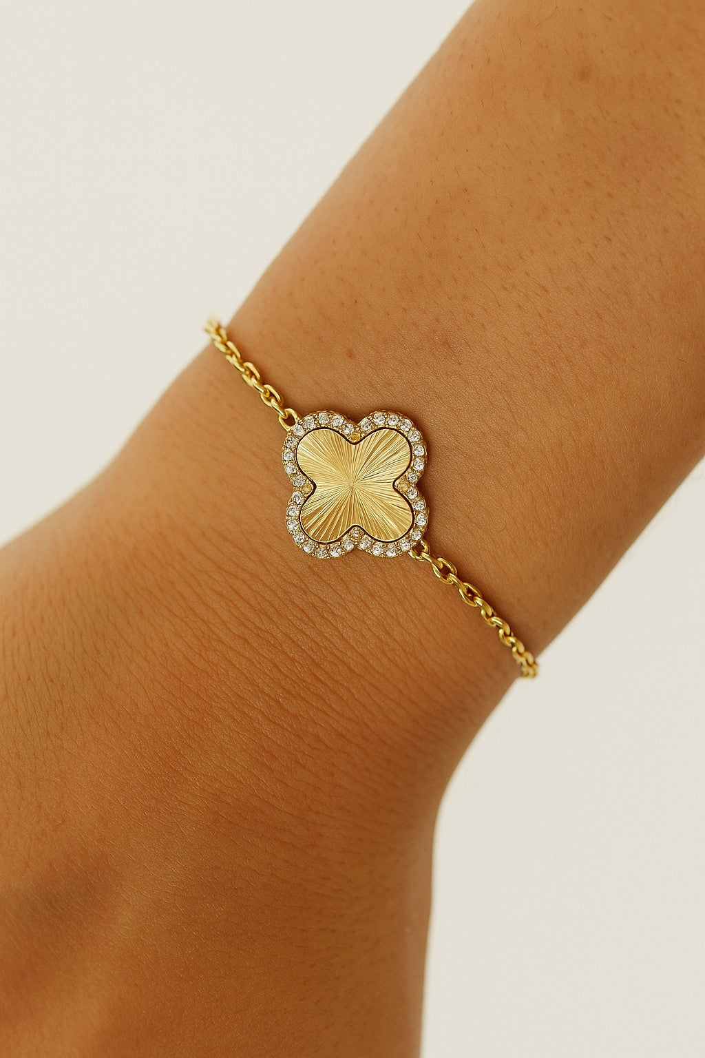 Single CZ Flower Bracelet – Rivka Friedman Jewelry