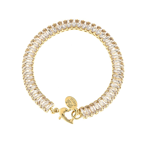 Clear Rectangle Cubic Zirconia Tennis Line Bracelet