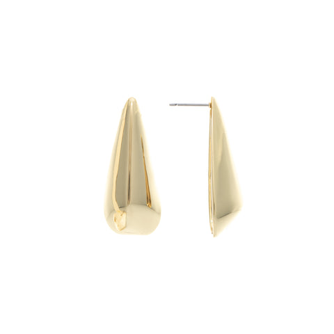 Polished Geometric Teardrop Earrings