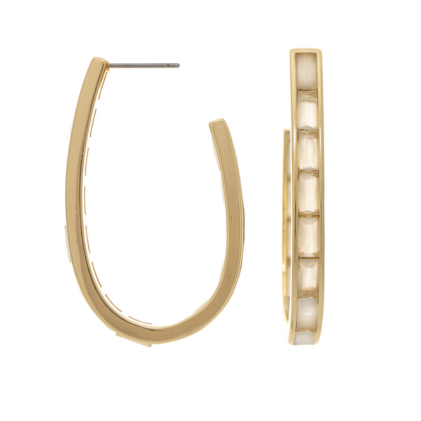 Mother of Pearl Inside Out Hoop Earrings