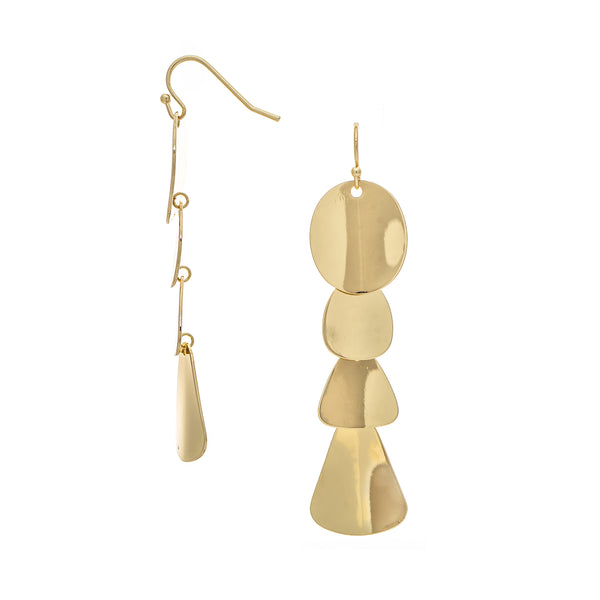 Polished Geometric Drop Earrings