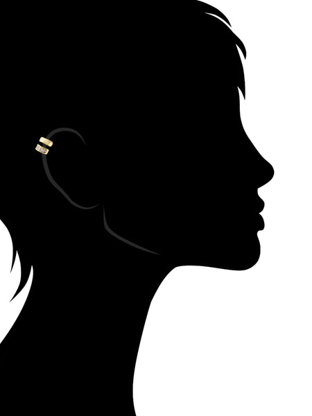Set of 2 Ear Cuffs - Polished + CZ