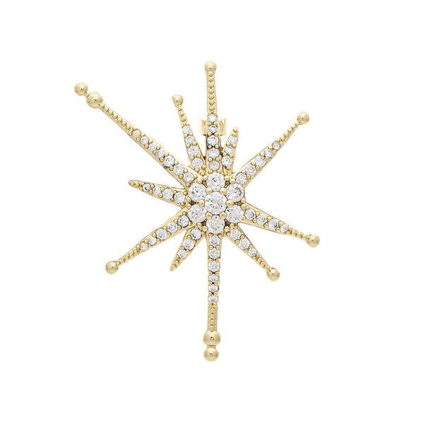 Cubic Zirconia Starburst Pin