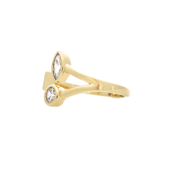 Open Multi Shape CZ Ring