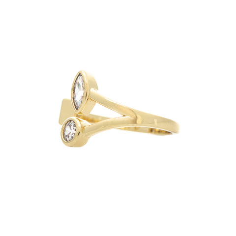 Open Multi Shape CZ Ring