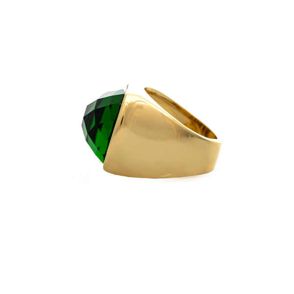 Emerald CZ Cocktail Ring