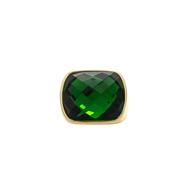 Emerald CZ Cocktail Ring