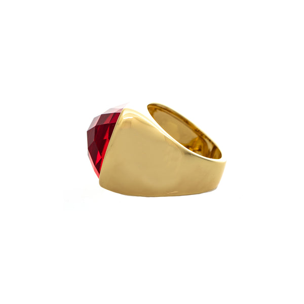 Rubelite CZ Cocktail Ring