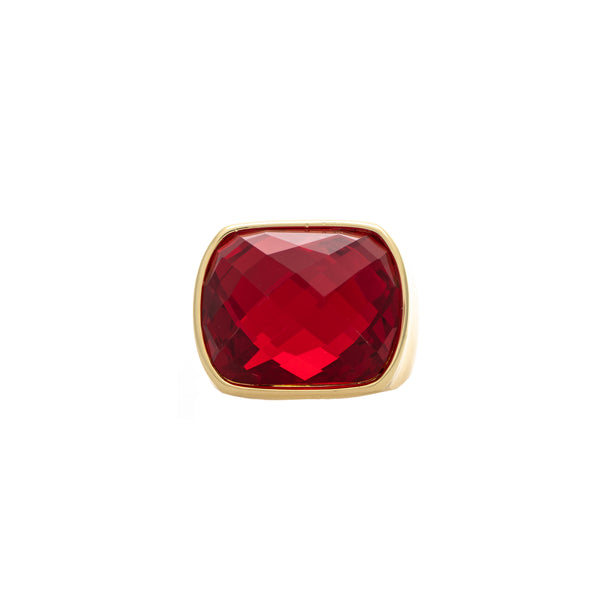 Rubelite CZ Cocktail Ring
