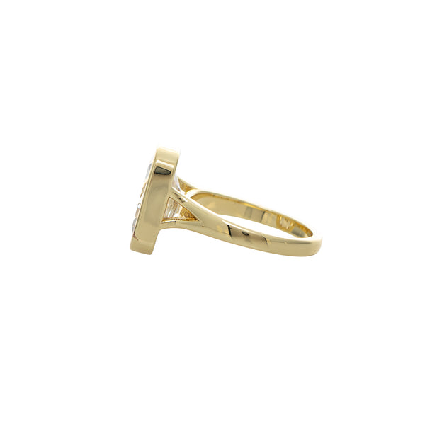 Bezel Set CZ Statement Ring