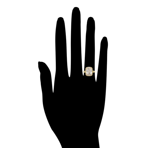 Bezel Set CZ Statement Ring