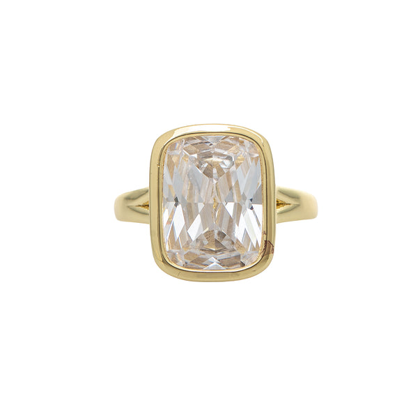 Bezel Set CZ Statement Ring