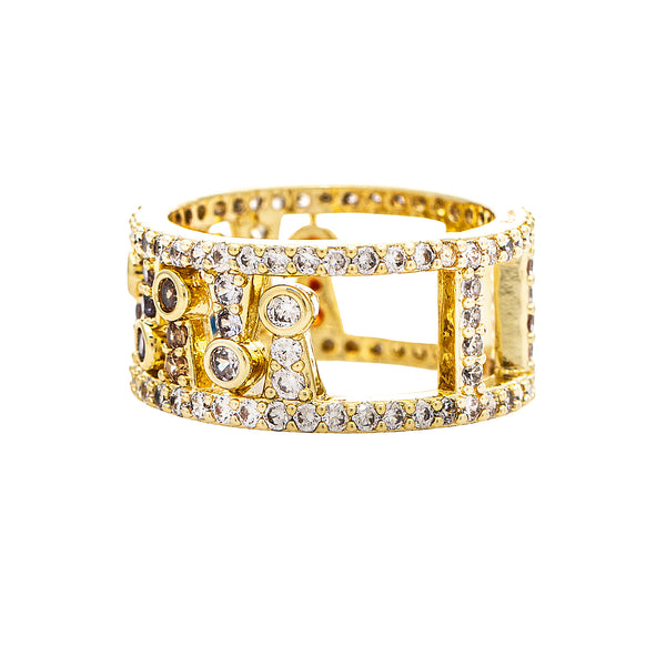 Multi Color CZ Band Ring