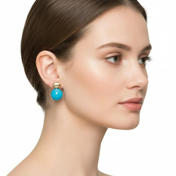 Turquoise Bubble Drop Earrings