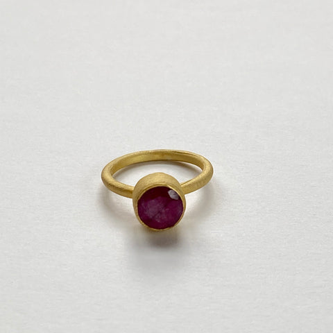 Felix + Lola Ruby Stackable Ring - Closeout
