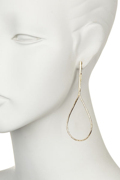 Polished Teardrop Wire Earrings - Closeout