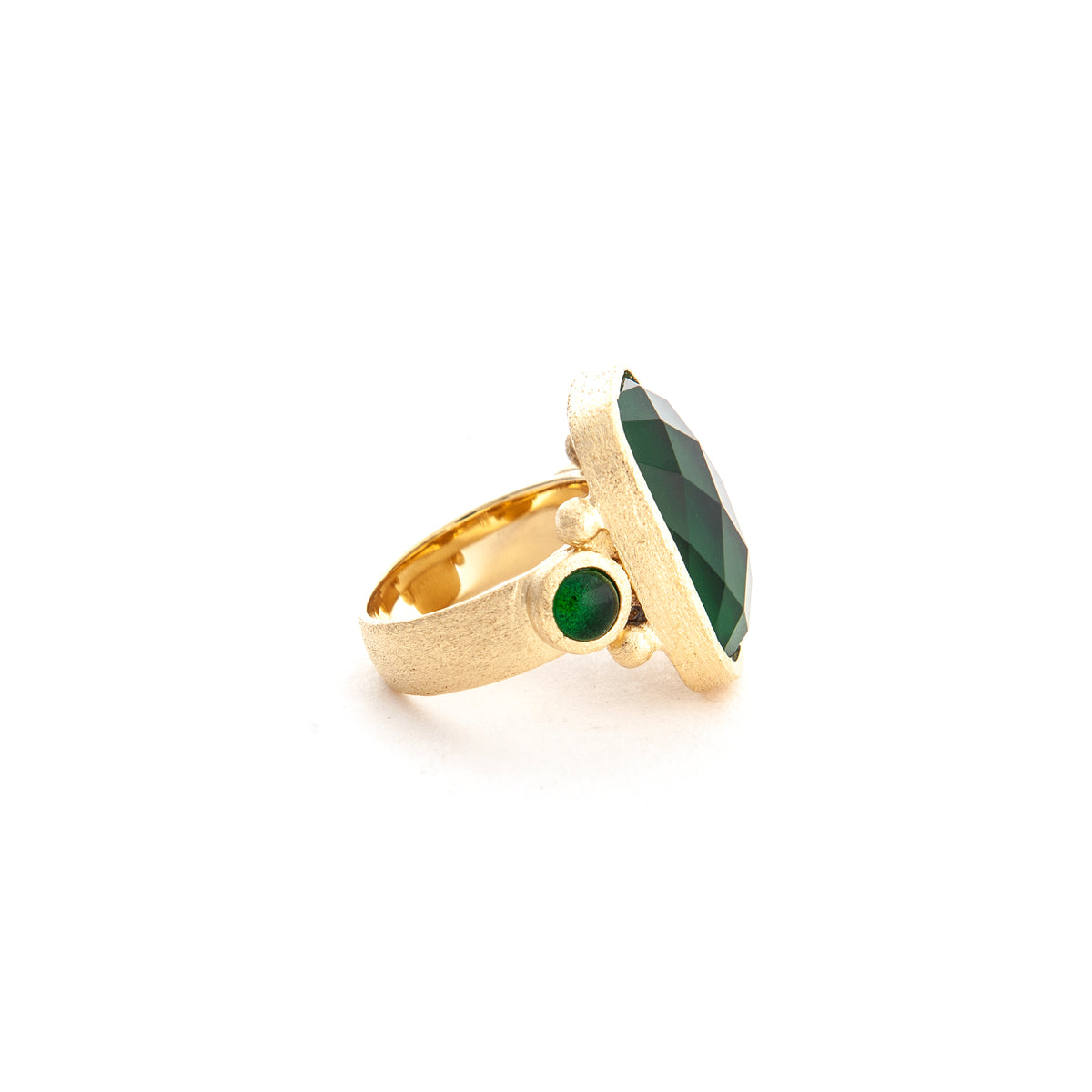 Emerald + Mother of Pearl Doublet Cocktail Ring – Rivka Friedman Jewelry