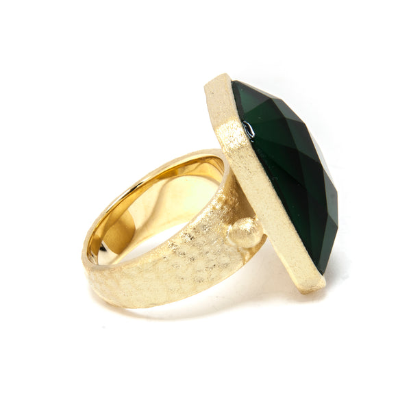 Emerald Doublet Cocktail Ring