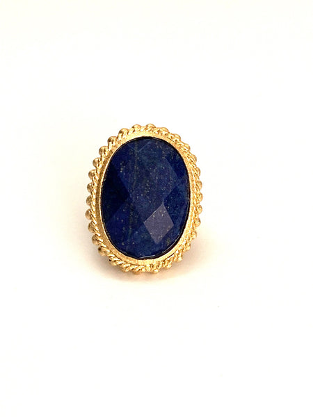 Lapis Oval Cocktail Ring - Closeout