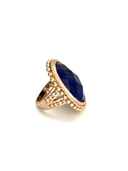 Lapis Oval Cocktail Ring - Closeout