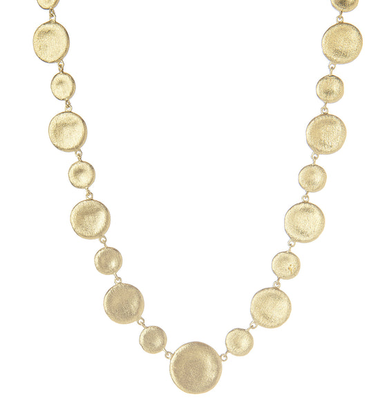 Satin Concave Disc Necklace